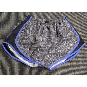 Nike Tempo Dri Fit Shorts Women Sz Medium Black & Purple Drawstring Elastic